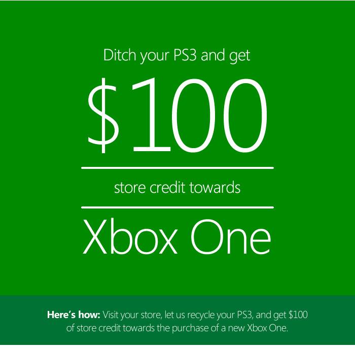 Oddaj swoje PS3, otrzymasz kieszonkowe na Xbox One