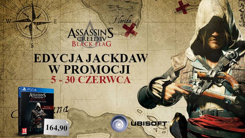 Assassin's Creed IV: Black Flag - Jackdaw Edition PS4 - Promocja w sklepie Gamedot.pl  do końca czerwca!