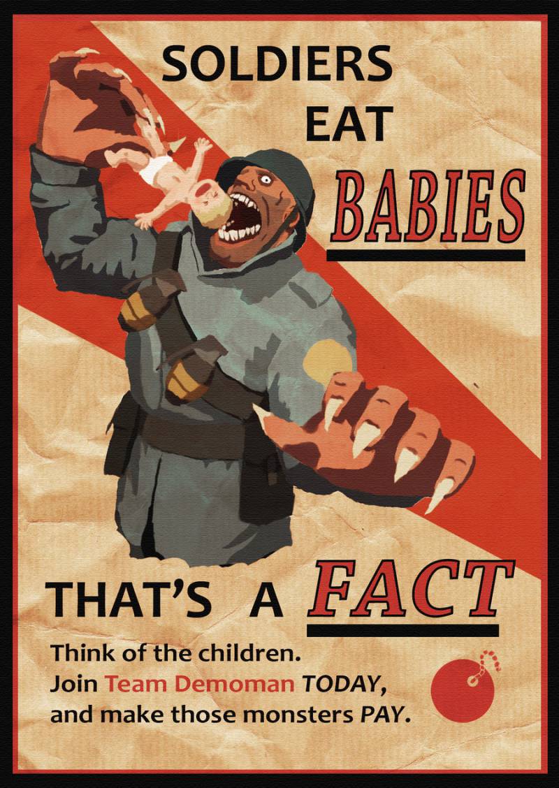 Rosjanie użyli plakatu z Team Fortress w filmie dokumentalnym o pierwszej wojnie światowej