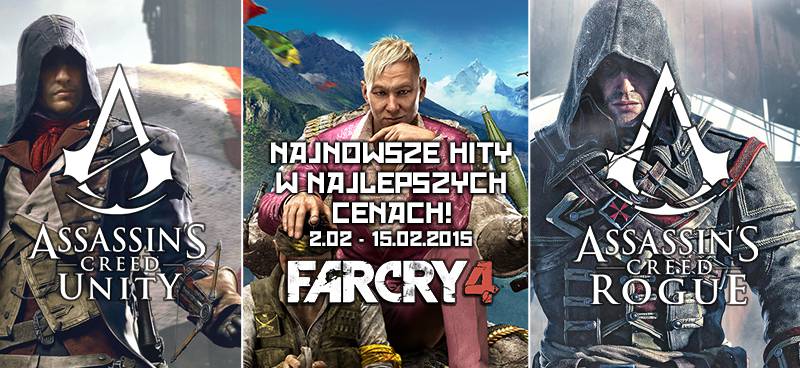 Promocja Ubisoftu w sklepach gamedot – Assassin’s Creed i Far Cry taniej!