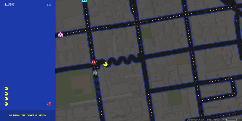 To nie żart, pograsz w Pac-Mana za pomocą Google Maps