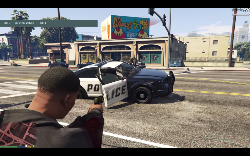 GTA V z pistoletem grawitacyjnym