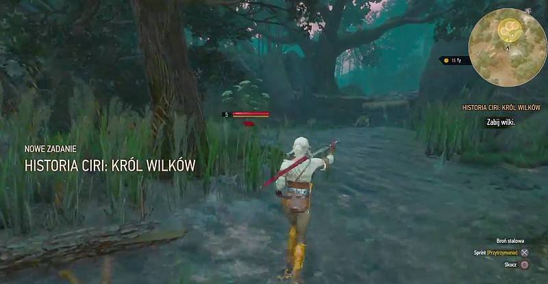 Ciri w akcji - gameplay z Wiedźmin 3: Dziki Gon po polsku
