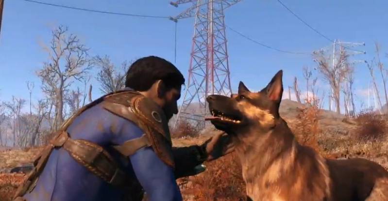 Pies River jako Dogmeat z Fallouta 4