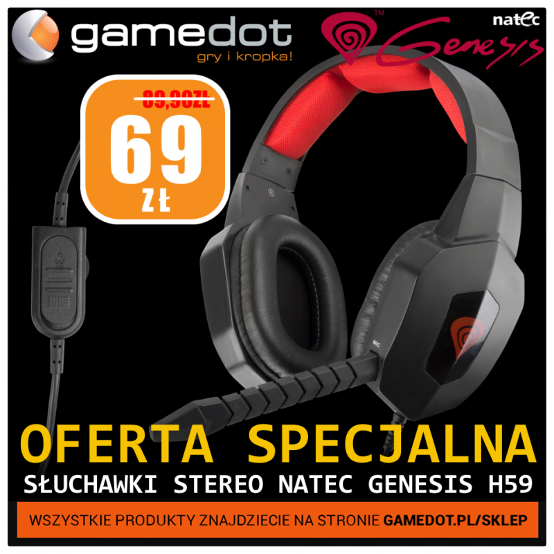 Obniżamy cenę słuchawek Natec Genesis H59