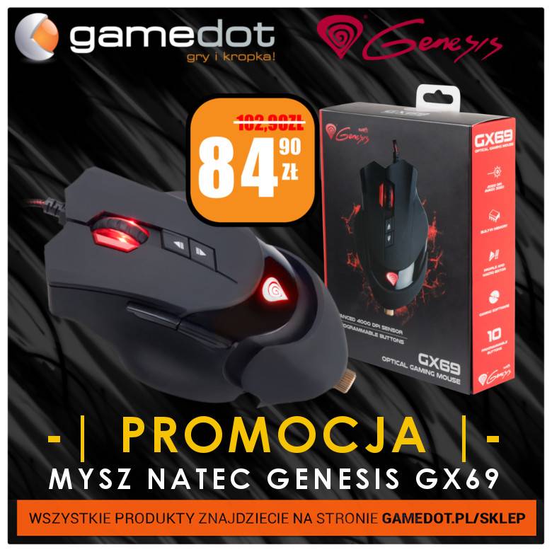 Promocja: Mysz Natec Genesis GX69 w niższej cenie - gamedot.pl