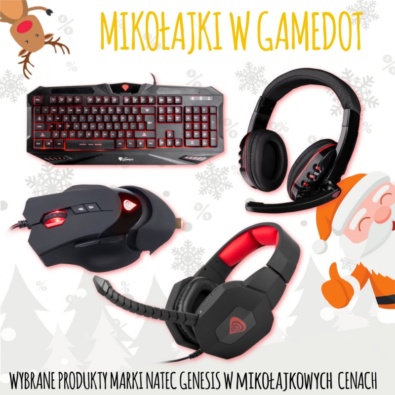 Natec Genesis przeceniony na Mikołajkach z Gamedot