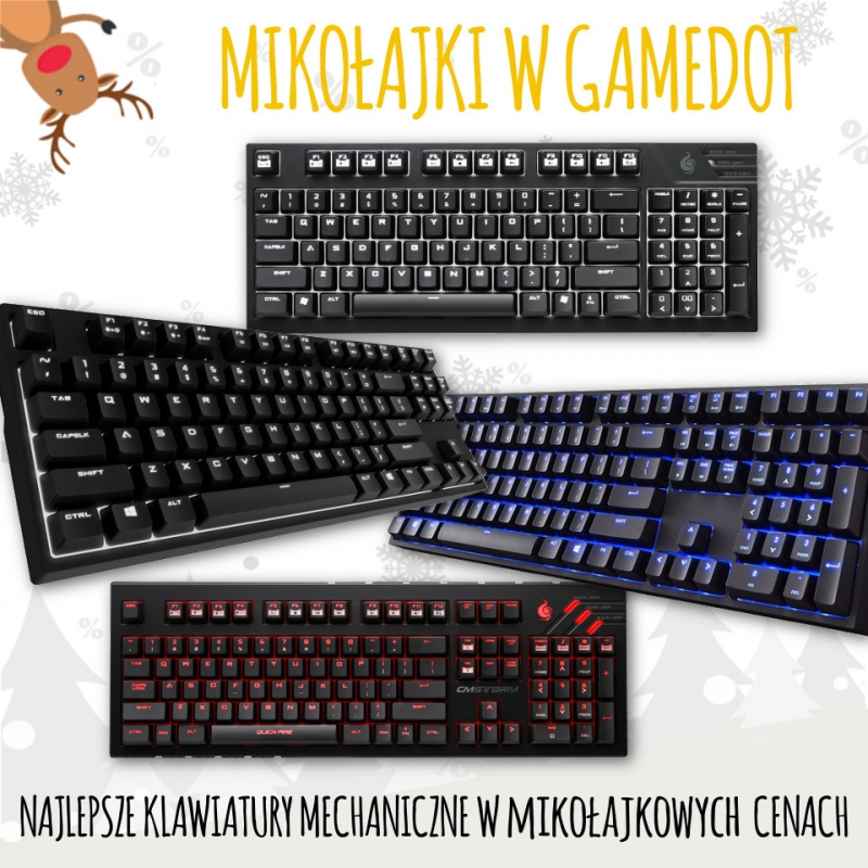 Mechaniki od CM STORM przecenione na Mikołajkach w Gamedot