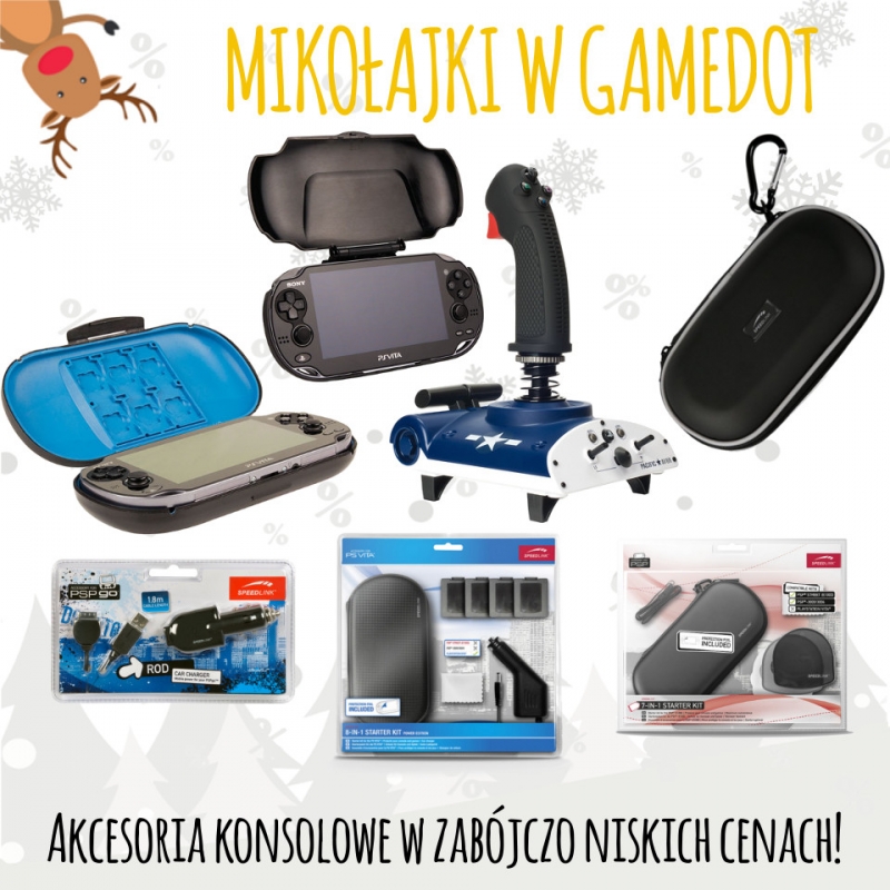 Mikołajowy worek pełen konsolowych akcesoriów