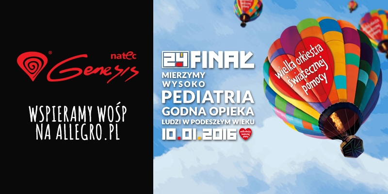 Wystawiamy sprzęt gamingowy Natec Genesis na aukcjach WOŚP!