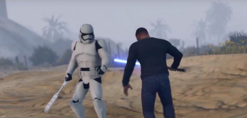GTA V: odwzorowano słynną scenę ze "zdrajcą" z przebudzenia mocy