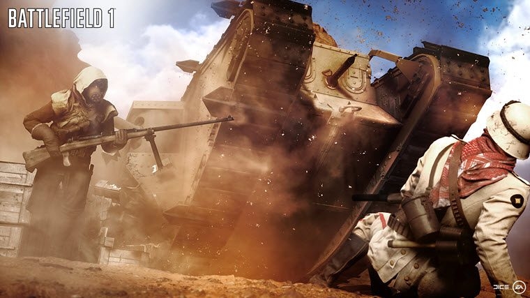 Nowy zwiastun ujawnia, jakimi pojazdami będziemy się rozbijać po wirtualnym polu bitwy w Battlefield 1