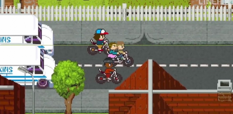 Stranger Things ubrane w szaty retro gry