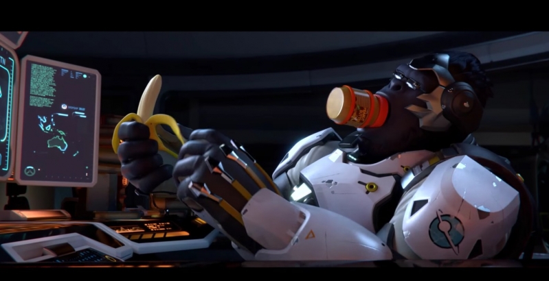Streamer gra w Overwatch przy pomocy bananów