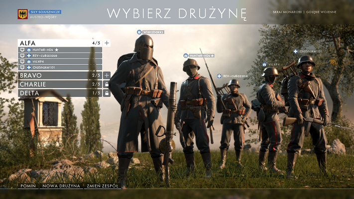 Wybór odpowiedniej drużyny w Battlefield 1 to klucz do sukcesu