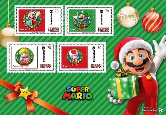 Niemcy dostaną do kupienia specjalne świąteczne znaczki pocztowe... Z Mario