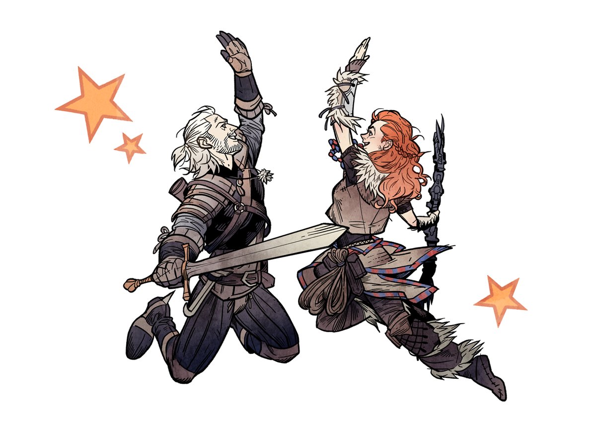 We're loving #HorizonZeroDawn, congratz to the @Guerrilla team and a high five from Geralt!