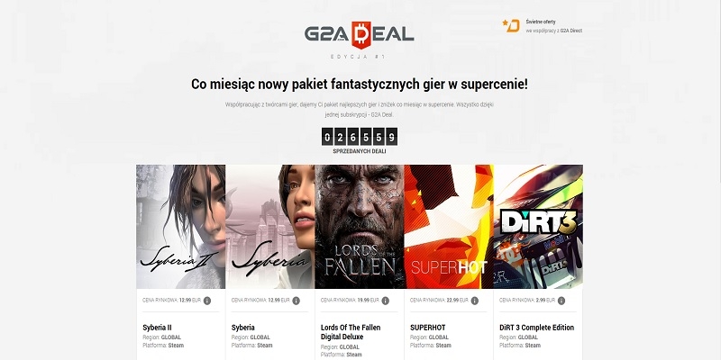 G2A Deal - odpowiedź na Humble Monthly Bundle!