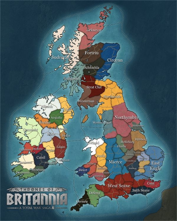 Poznaliśmy mapę do Total War Saga: Thrones of Britannia - gamedot.pl