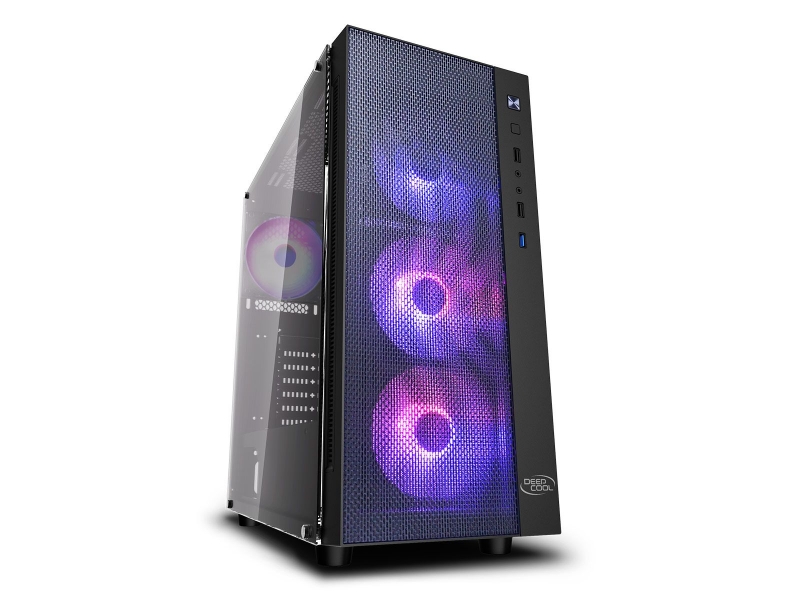 Deepcool Matrexx 55 Mesh - przewiewna i pojemna obudowa z podświetleniem LED
