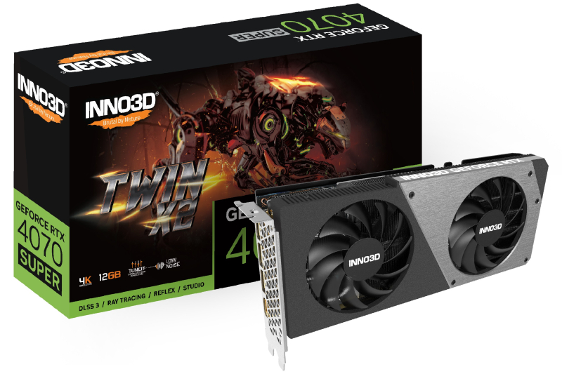 INNO3D GeForce RTX 4070 SUPER Twin X2 — wysoka wydajność w rozsądnej cenie