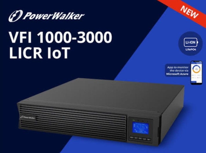 PowerWalker VFI 1000-3000 LICR IoT — nowa seria zasilaczy UPS już w sprzedaży