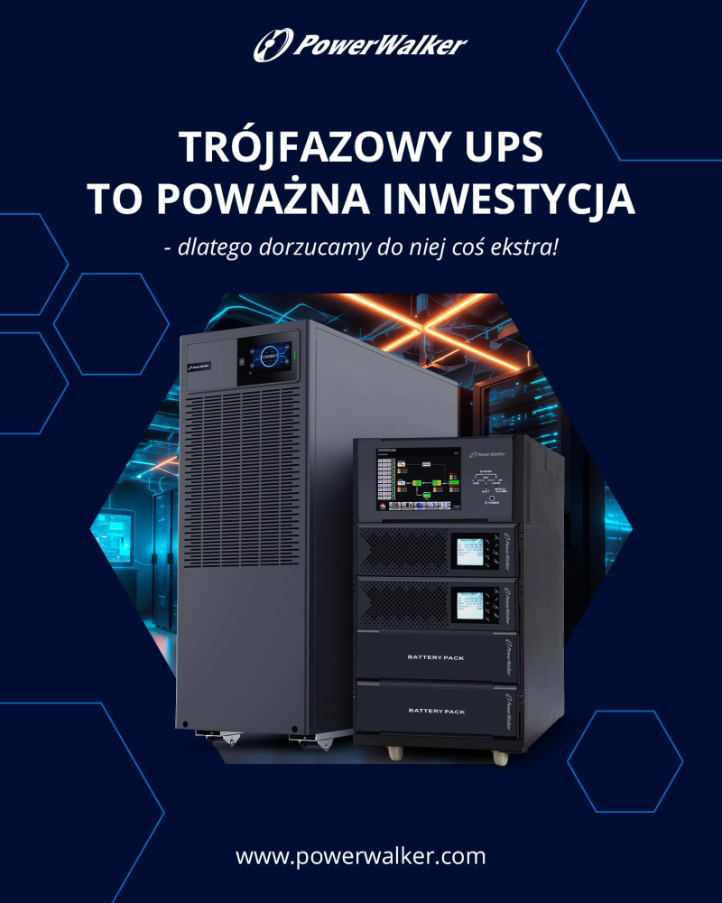 Kup trójfazowy UPS PowerWalker i skorzystaj z darmowej usługi wdrożenia!