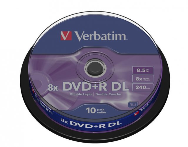 DVD+R VERBATIM 8.5GB DOUBLE LAYER X8 MATT SILVER (10 CAKE)