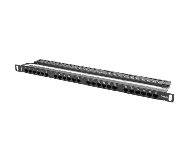 PATCH PANEL 24 PORT 0.5U KAT.5E CZARNY LANBERG