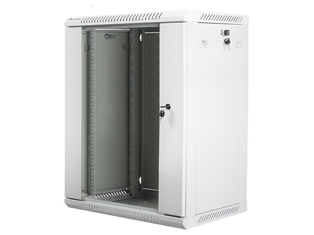 SZAFA INSTALACYJNA RACK WISZĄCA 19" 15U 600X450 SZARA LANBERG (FLAT PACK)