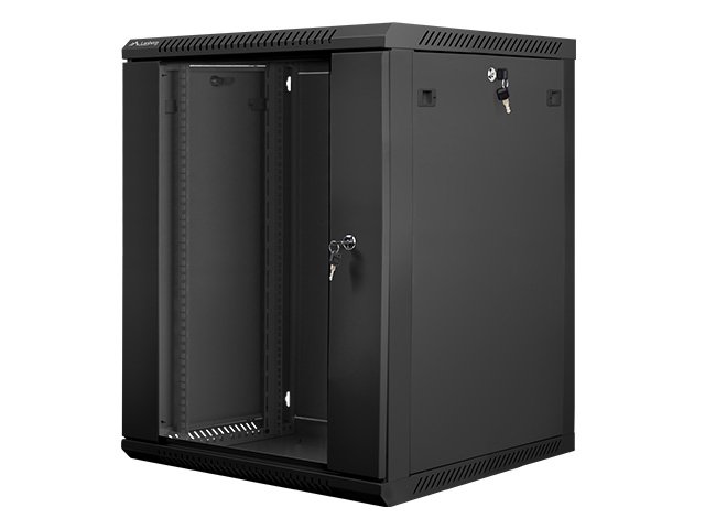 SZAFA INSTALACYJNA RACK WISZĄCA 19" 15U 600X600 CZARNA LANBERG (FLAT PACK)