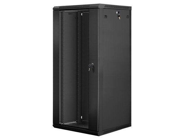 SZAFA INSTALACYJNA RACK WISZĄCA 19" 27U 600X600 CZARNA LANBERG (FLAT PACK)