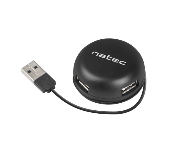 Rozdzielacz Hub 4 porty USB 2.0 Natec Bumblebee czarny