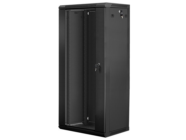 SZAFA INSTALACYJNA RACK WISZĄCA 19" 27U 600X450 CZARNA LANBERG (FLAT PACK)