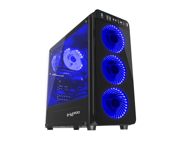 Obudowa Genesis Irid 300 Midi Tower z oknem 4xLED BLUE