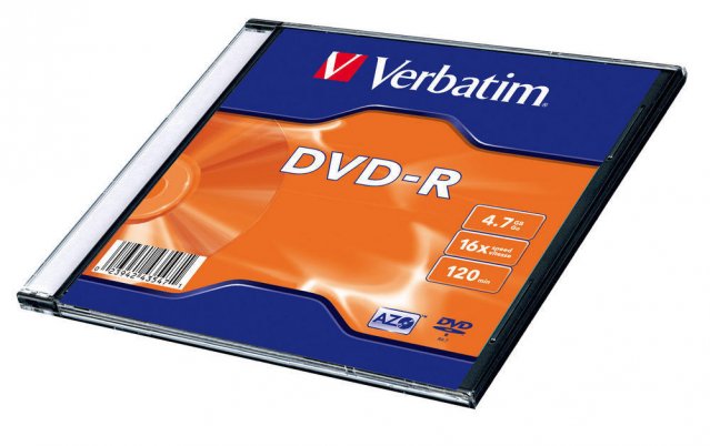 DVD-R VERBATIM 4.7GB X16 MATT SILVER (20-PACK SLIM)