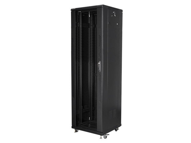SZAFA INSTALACYJNA RACK STOJĄCA 19" 42U 600X600 CZARNA LANBERG (FLAT PACK)
