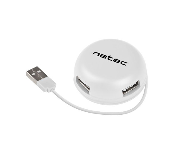 Rozdzielacz Hub 4 porty USB 2.0 Natec Bumblebee biały
