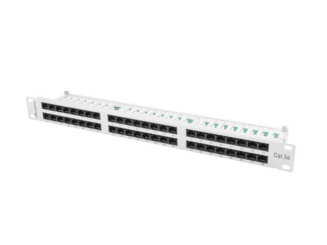 PATCH PANEL 48 PORT 1U KAT.5E SZARY LANBERG