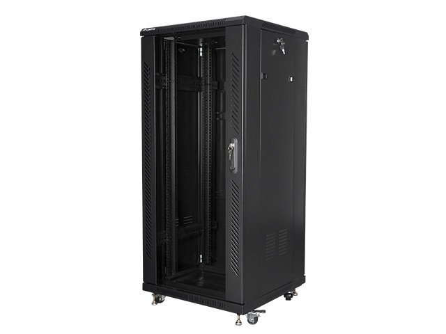 SZAFA INSTALACYJNA RACK STOJĄCA 19" 27U 600X600 CZARNA LANBERG (FLAT PACK)