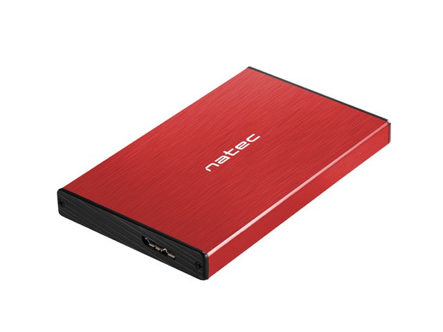 Obudowa HDD/SSD zewnętrzna Natec Rhino GO SATA 2.5" USB 3.0 czerwona