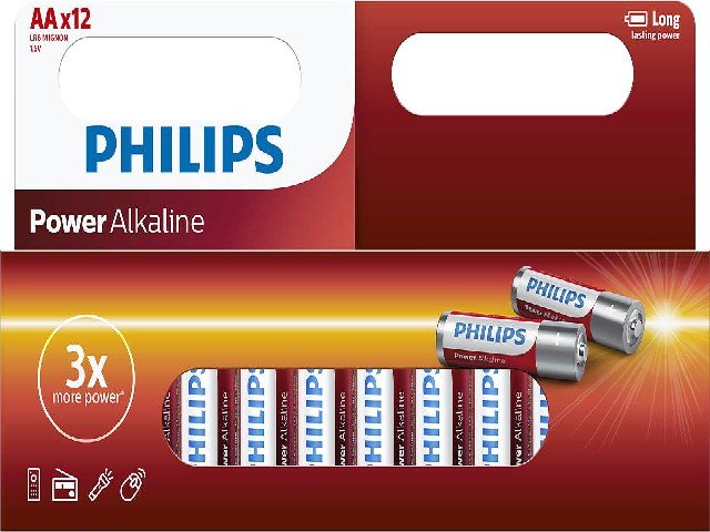 BATERIA PHILIPS ALKALICZNA LR6 AA POWER (12 SZT BLISTER)