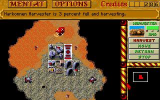 Dune II: The Building of a Dynasty Amiga The harvested Spice is changed into credits.